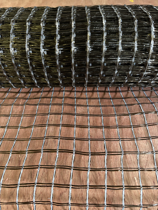 Basalttikuituverkko 30/30 kN/m, polymeeripinnoite, 25×25 mm, leveys 1 m, rulla 50 m²
